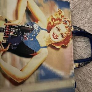 Marilyn Monroe Stylish Blue and Cream bag